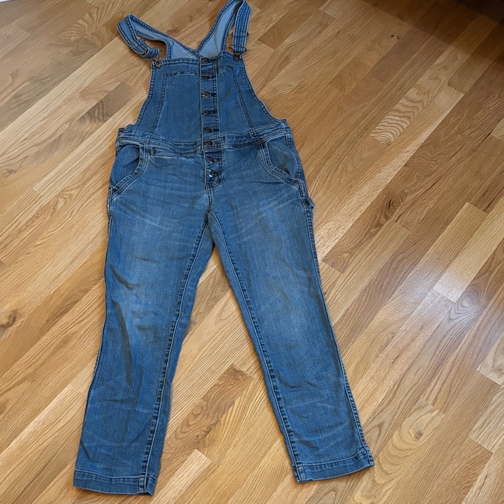Free People Blue Denim Jumpsuit